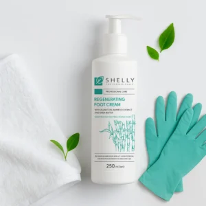 Регенериращ крем за стъпала с алантоин, екстракт от бамбук и масло от ший, Shelly