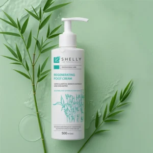 Регенериращ крем за стъпала с алантоин, екстракт от бамбук и масло от ший, Shelly 500 ml