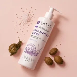 Крем за ръце и нокти с алантоин, екстракт от охлюви и масло от ший Shelly 500 мл
