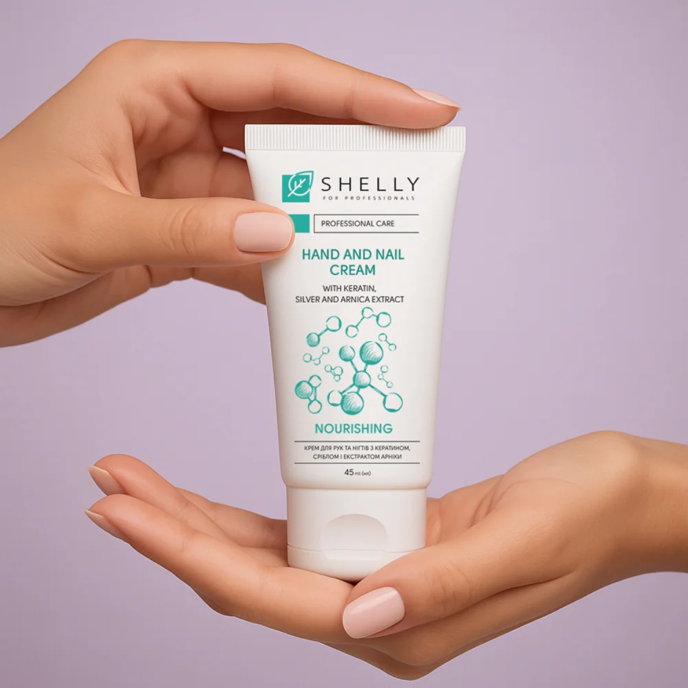 Крем за ръце и нокти с кератин, сребро и екстракт от арника, Shelly