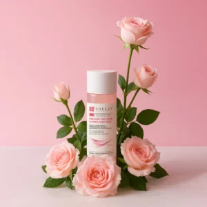 Пилинг-скраб за ръце и стъпала с розов хидролат, екстракт от нар и AHA киселини, Shelly