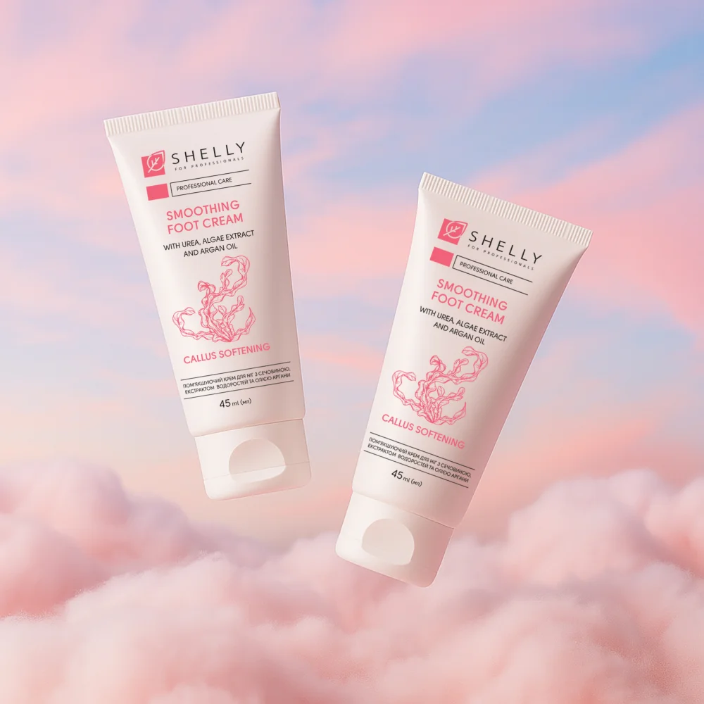 Омекотяващ крем за крака с урея, екстракт от водорасли и арганово масло Shelly 45 мл