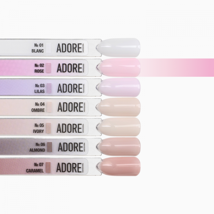 ADORE Concealer Top 8 мл – камуфлиращ топ лак за изравняване и красив естествен завършек. Идеален за френски и елегантен маникюр.