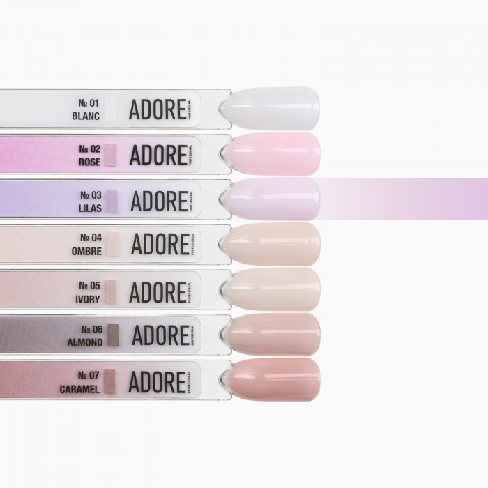 ADORE Concealer Top 8 мл – камуфлиращ топ лак за изравняване и красив естествен завършек. Идеален за френски и елегантен маникюр.