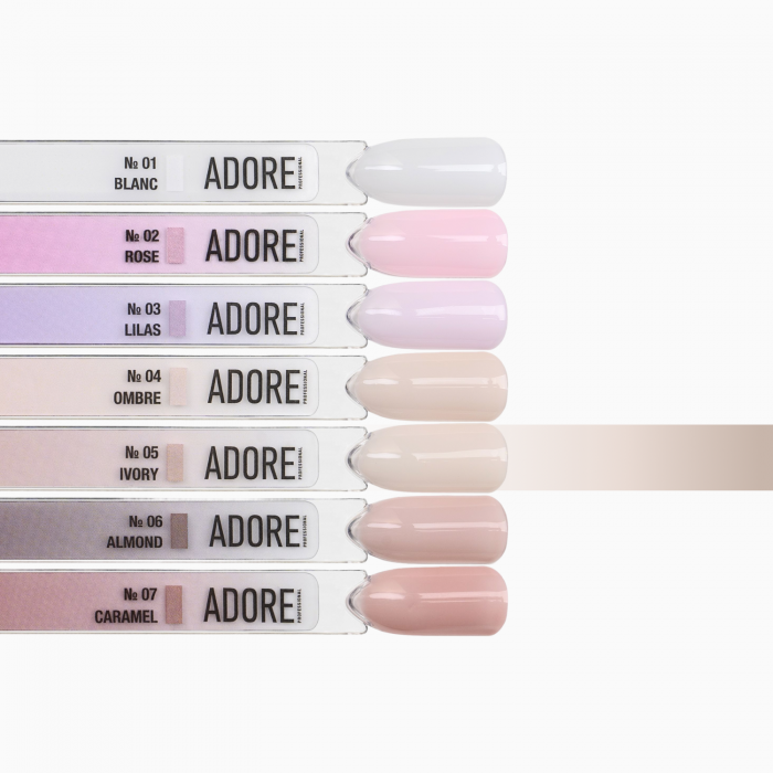 ADORE Concealer Top 8 мл – камуфлиращ топ лак за изравняване и красив естествен завършек. Идеален за френски и елегантен маникюр.