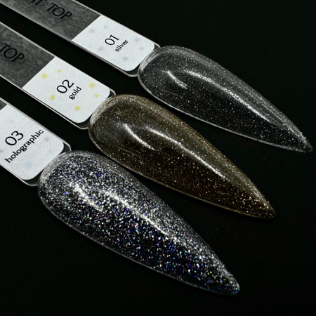 ADORE FLASHLIGHT TOP 8ml №02 - зларни частици - Image 3