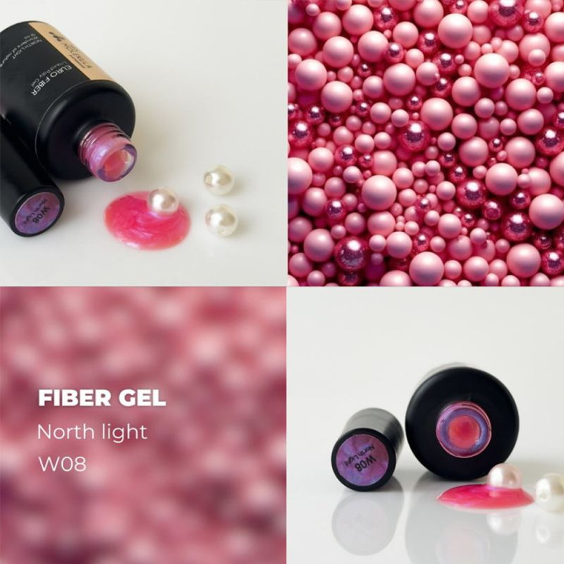 Molekula Euro Fiber Gel моделиращ гел - north light-W8- 12мл - Image 2