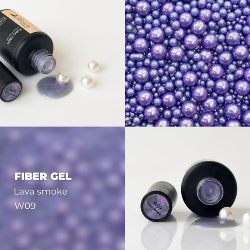 Molekula Euro Fiber Gel моделиращ гел - lava smoke -W9-12мл - Image 3