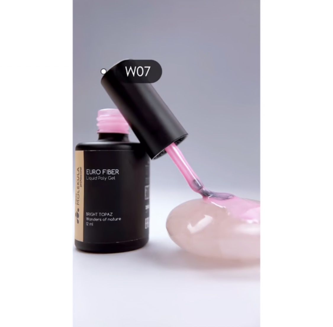 Molekula Euro Fiber Gel моделиращ гел - bright topaz-W7- 12мл - Image 2