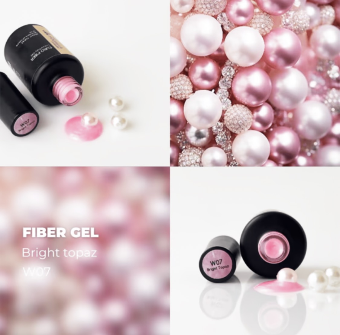 Molekula Euro Fiber Gel моделиращ гел - bright topaz-W7- 12мл - Image 4