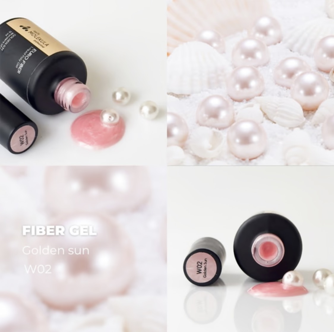 Molekula Euro Fiber Gel моделиращ гел - golden sun-W2-12мл - Image 6