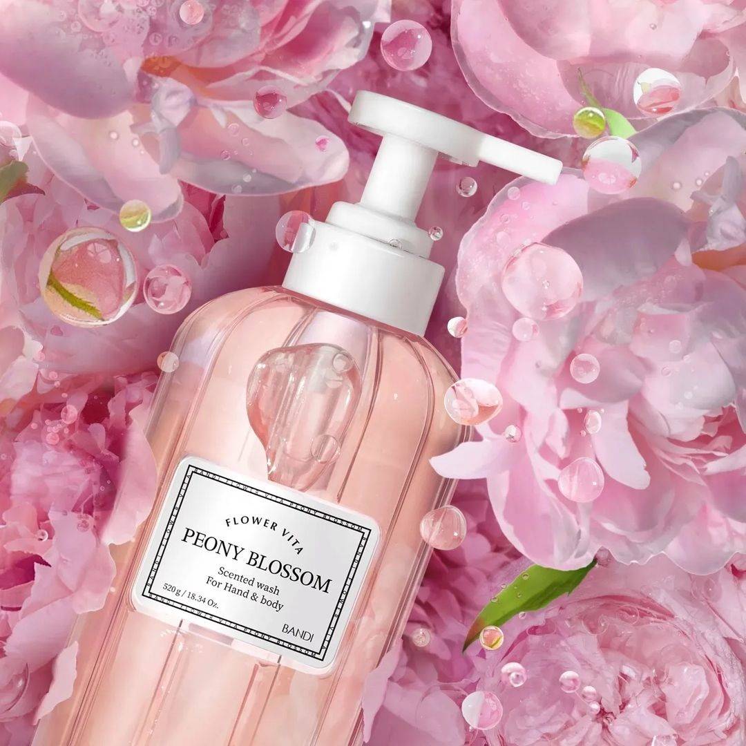 Bandi Flower Vita Подаръчен комплект за грижа за ръце и тяло (Цвят от божур) - Image 4