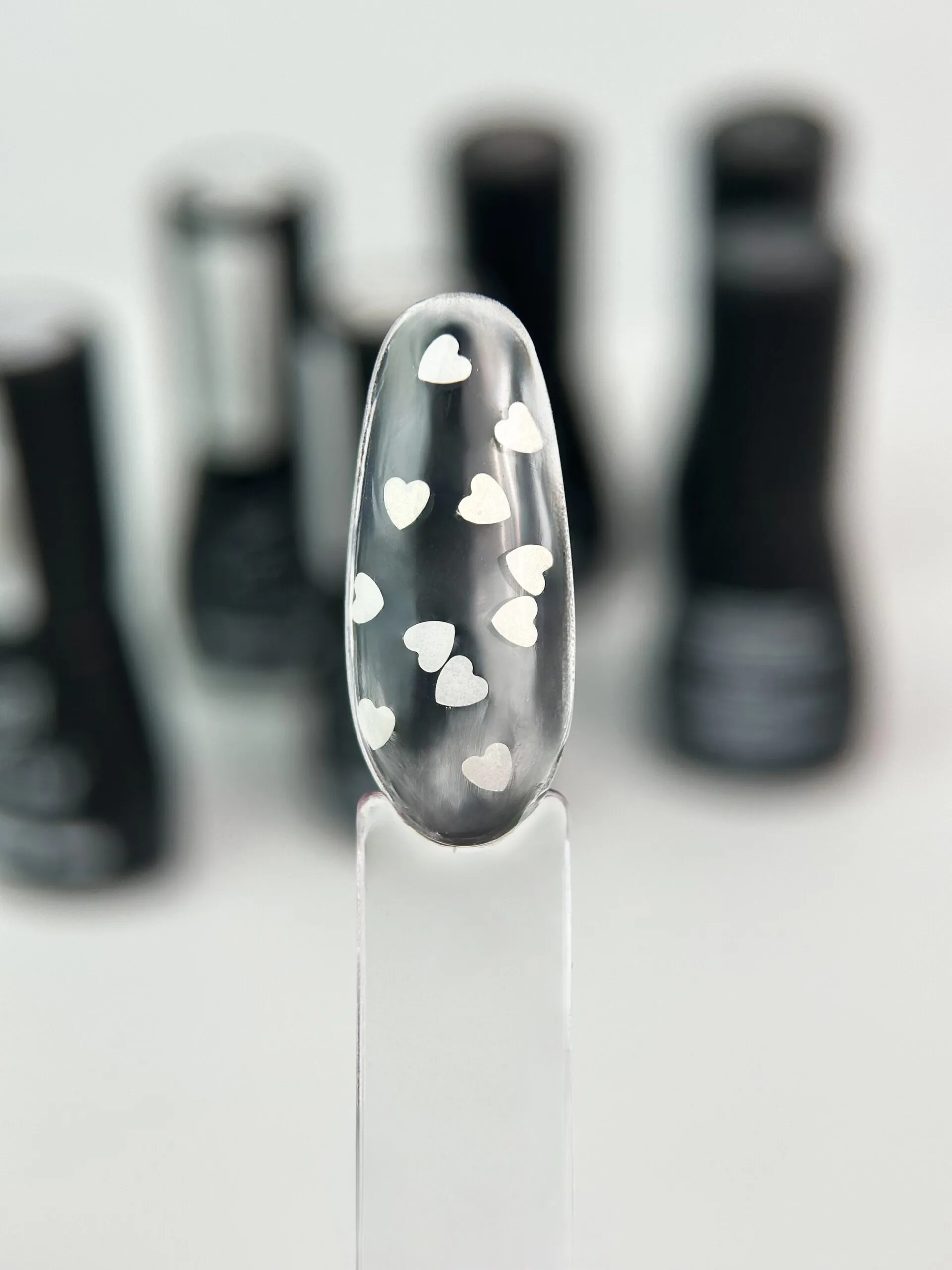 Siller Lovely Top 02 - Топ с частици без лепкав слой - Бели сърца - 8 мл - Image 2