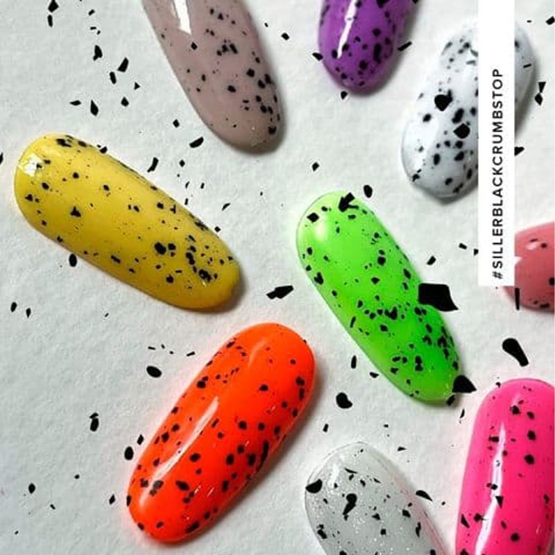 Siller Top Black Crumbs - 02- 8 мл - топ с черни частици - Image 3