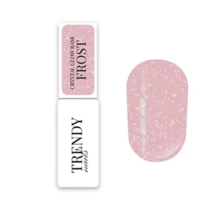 Trendynails Цветна база- Frost -розова с частици-15 мл