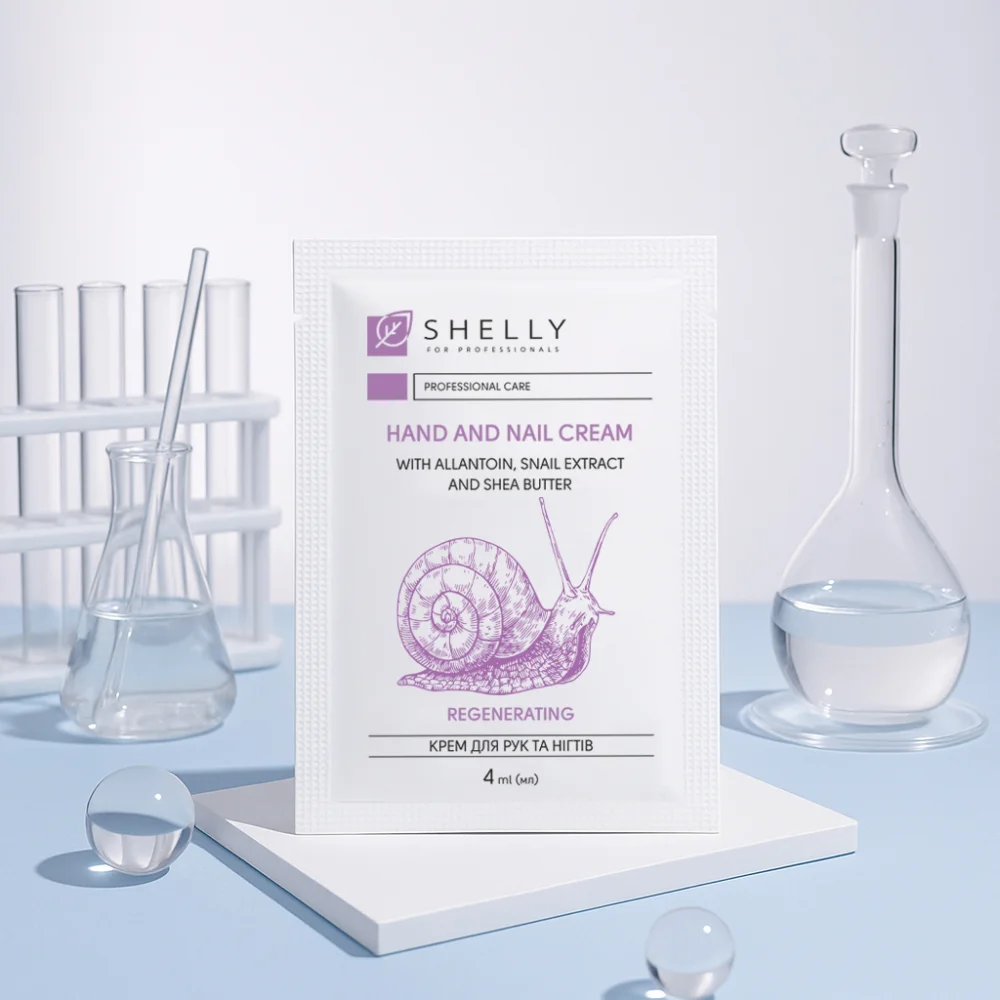 Крем за ръце и нокти с алантоин, екстракт от охлюви и масло от ший Shelly 4 мл