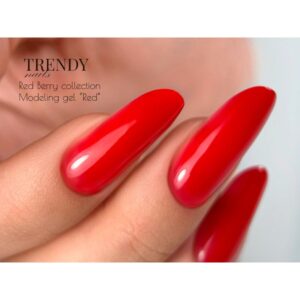 Trendynails Моделиращ Гел - Red - червен - 15 мл