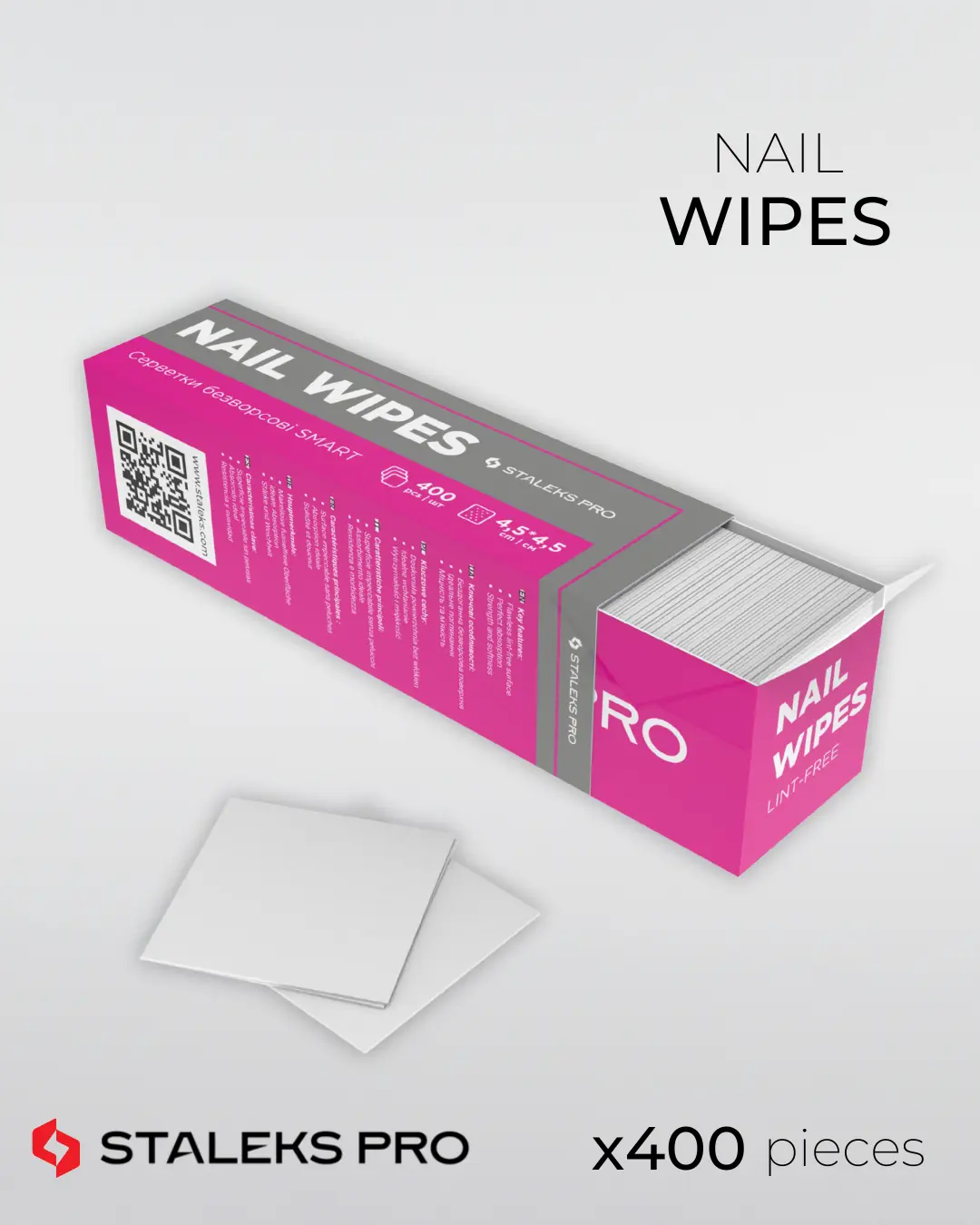 Staleks Безвлакнести Кърпички SMART (400 бр.)