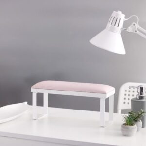 Поставка с бели метални крака Pastel Pink