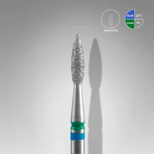 Диамантена фреза "пламъче" синьо-зелена