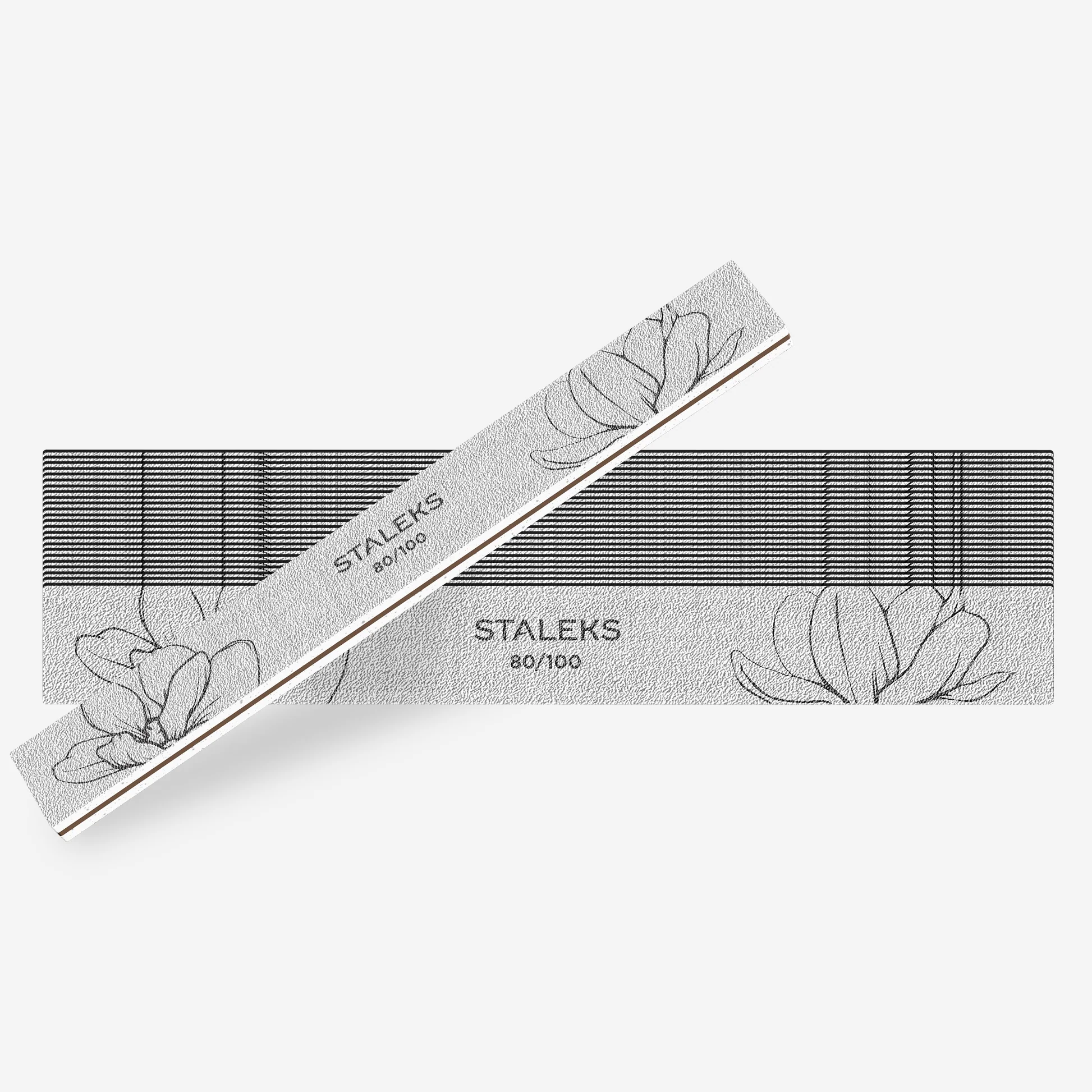 STALEKS EXPERT 20 Права минерална пила за нокти, 80/80 грит (25 бр.)