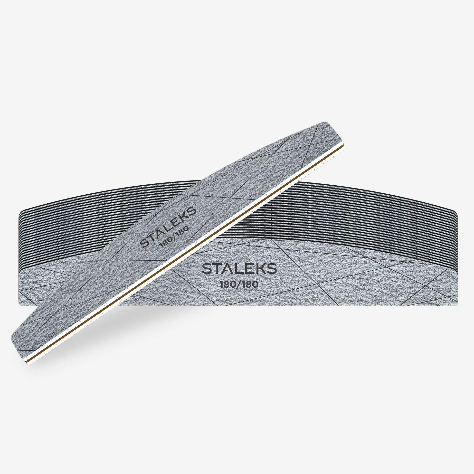 Минерална пила за нокти STALEKS SMART 40 за нокти с форма на полумесец, 80/100 grit (25 бр.)