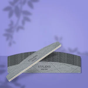 Минерална пила за нокти STALEKS SMART 40 за нокти с форма на полумесец, 80/100 grit (25 бр.)