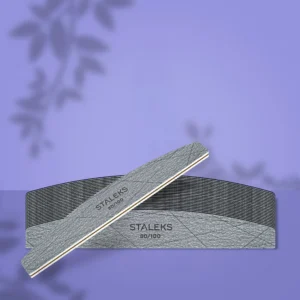Минерална пила за нокти STALEKS SMART 40 за нокти с форма на полумесец, 80/100 grit (25 бр.)