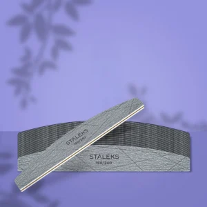 Минерална пила за нокти STALEKS SMART 40 за нокти с форма на полумесец, 80/100 grit (25 бр.)