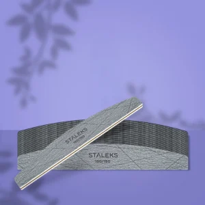 Минерална пила за нокти STALEKS SMART 40 за нокти с форма на полумесец, 80/100 grit (25 бр.)