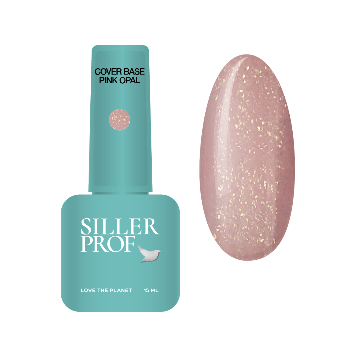 Siller Base Opal Pink-розова с частици-8мл/15мл