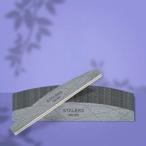 Минерална пила за нокти STALEKS SMART 40 за нокти с форма на полумесец, 80/100 grit (25 бр.)