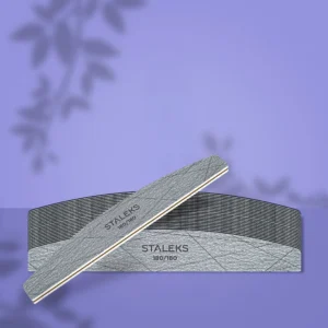 Минерална пила за нокти STALEKS SMART 40 за нокти с форма на полумесец, 80/100 grit (25 бр.)