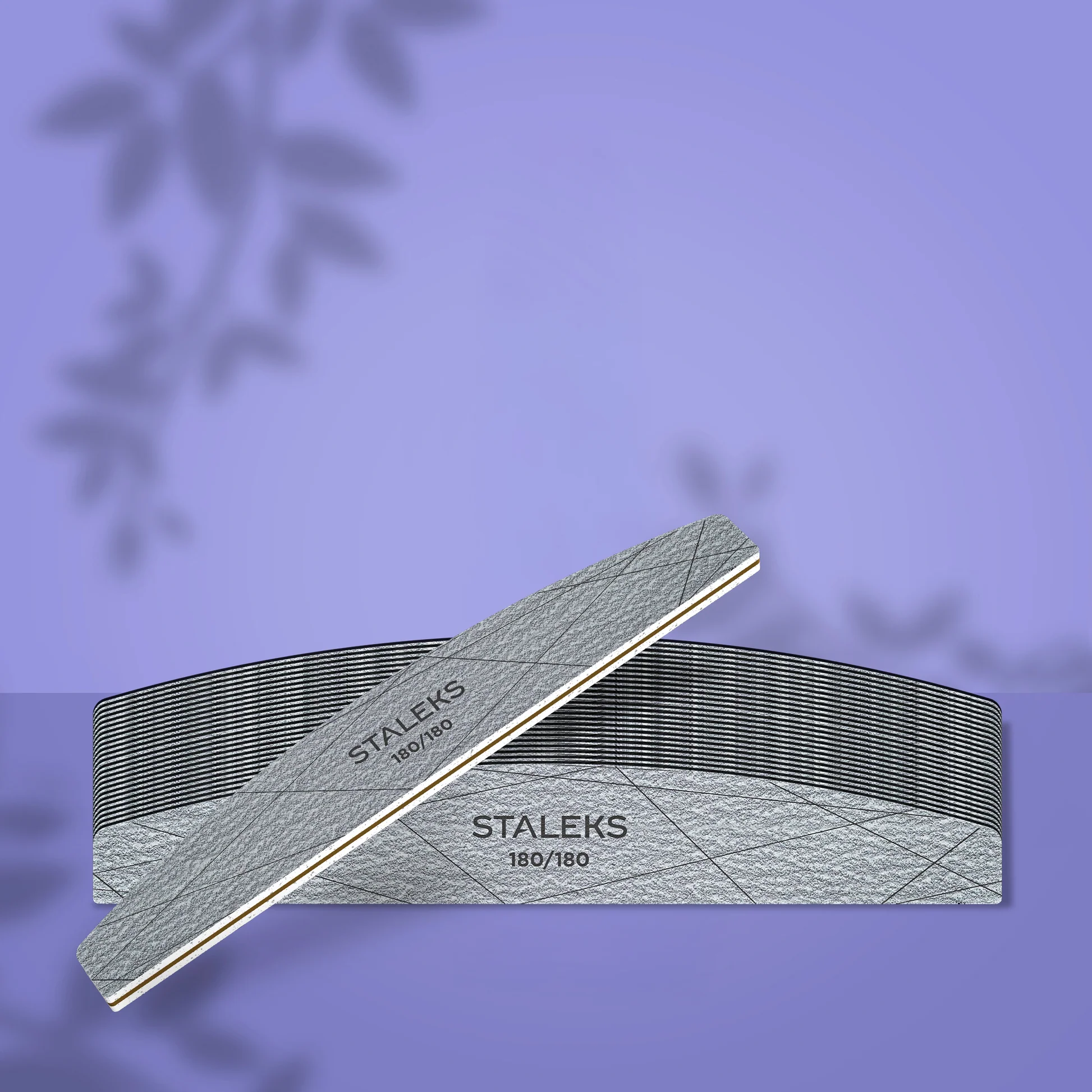 Минерална пила за нокти STALEKS SMART 40 за нокти с форма на полумесец, 80/100 grit (25 бр.)
