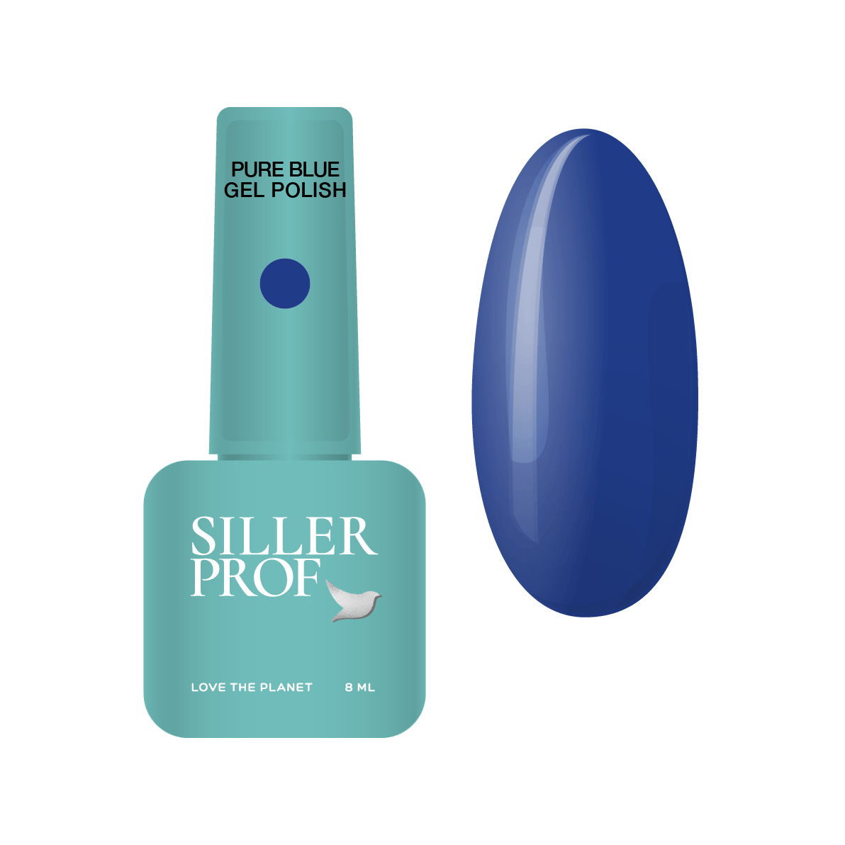 Siller Pure Blue- плътен тъмно син гел лак 8 мл - Image 3