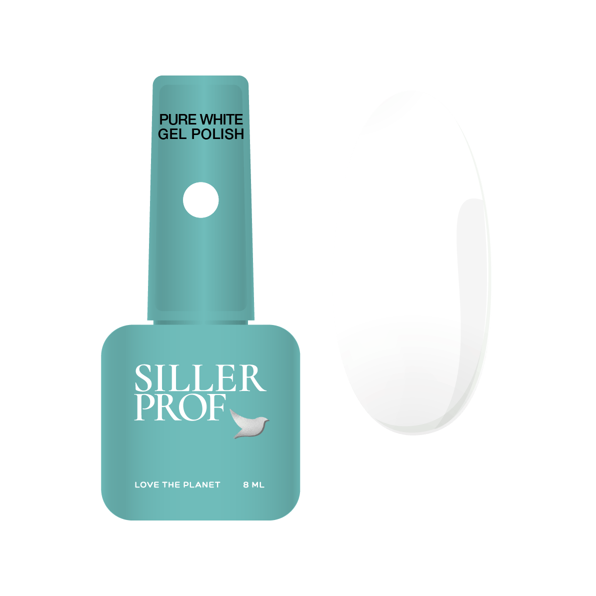 Siller Pure White - плътен бял гел лак 8 мл