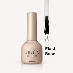 LUKUM ELAST BASE – прозрачна еластична база за укрепване и изравняване на естествени нокти. Подходяща за гел лак. 10 мл / 30 мл.