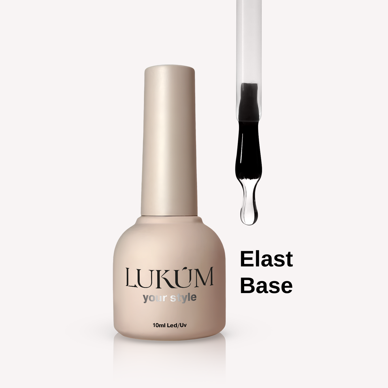 LUKUM ELAST BASE – прозрачна еластична база за укрепване и изравняване на естествени нокти. Подходяща за гел лак. 10 мл / 30 мл.