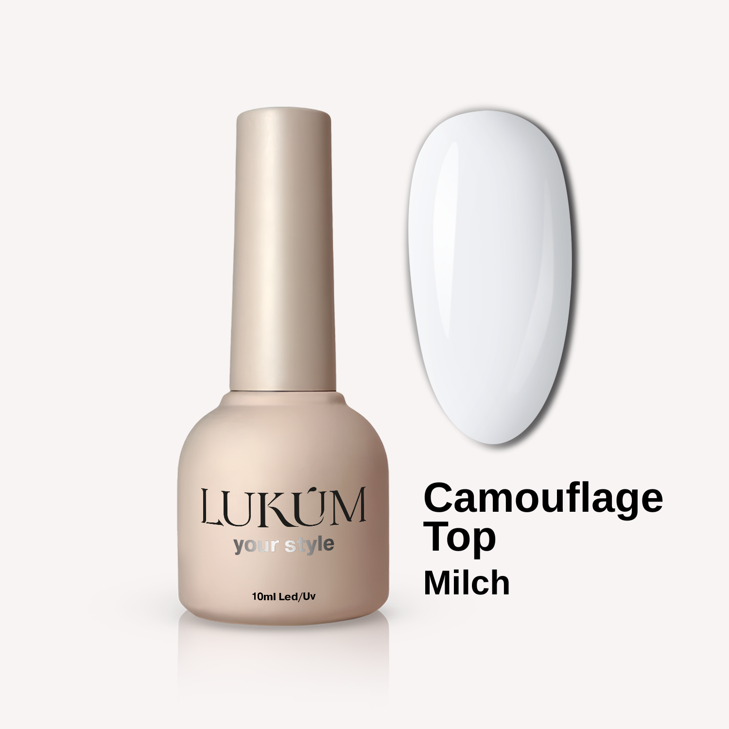 LUKUM Cover Top – Цветен топ млечнобял,10 мл
