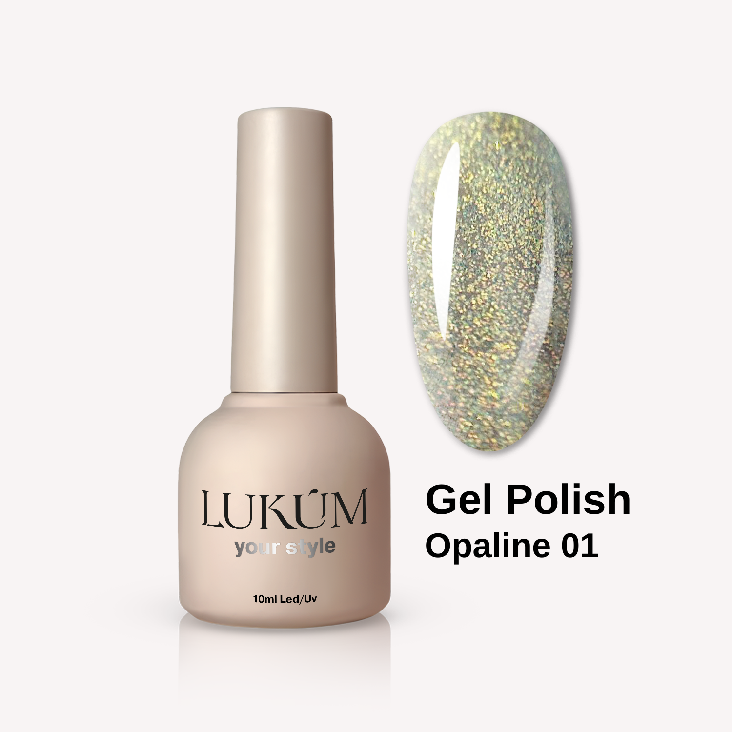 LUKUM Gel Polish – Гел лак Opaline 01,10 мл - Image 2