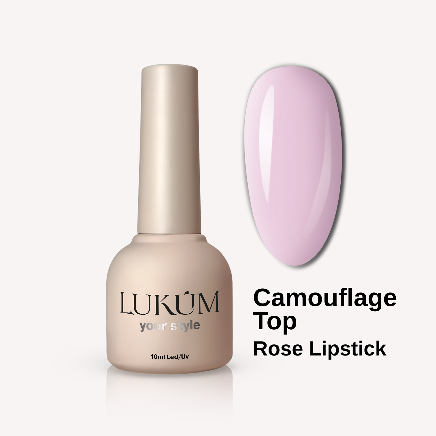 LUKUM Cover Top – Цветен топ млечно розов ,10 мл