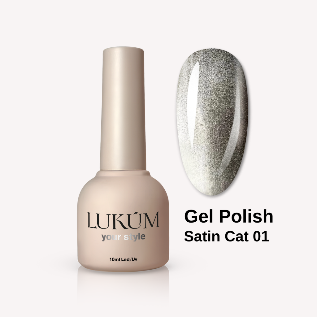 LUKUM Satin Cat Eye Gel Polish – Гел лак котешко око 01,10 мл